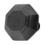 Bouton de porte octogonal, Ø68 mm, laiton noir